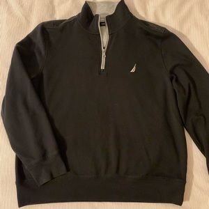 Black Nautica zip-up crewneck, XL
